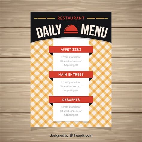 Free Vector | Restaurant vintage daily menu