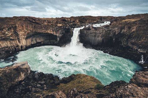 Fototapete Luftaufnahme Des Aldeyjarfoss Island Wallstoxx