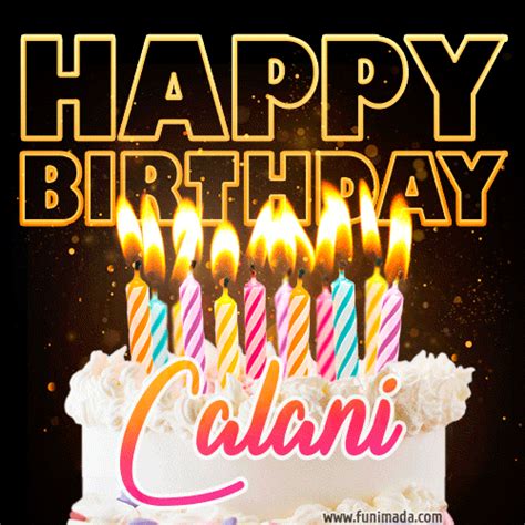 Calani - Animated Happy Birthday Cake GIF Image for WhatsApp | Funimada.com