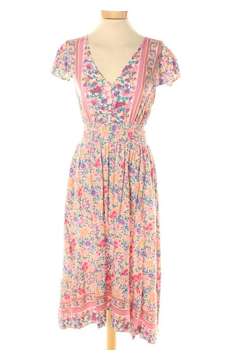 Robe Casual Percentil De La Taille M De Couleur Fleurs