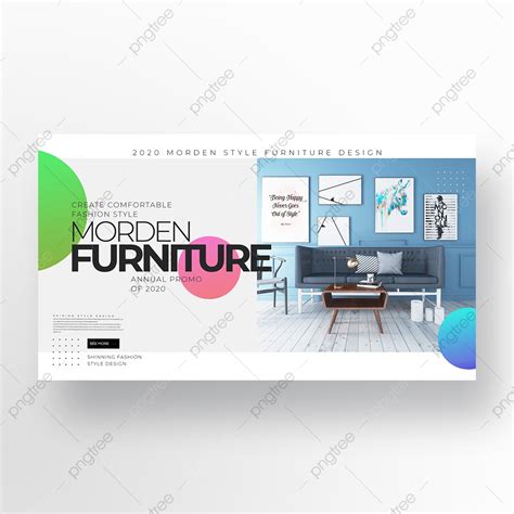 Creative Fashion Color Gradient Furniture Promotion Banner Template