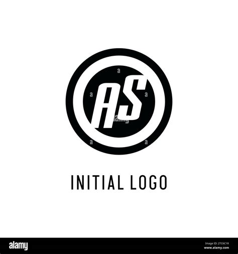 Initial As Logo Concentric Circle Line Clean And Simple Monogram Logo