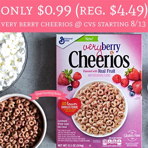 Only 099 Regular 449 Very Berry Cheerios Cvs Starting 813