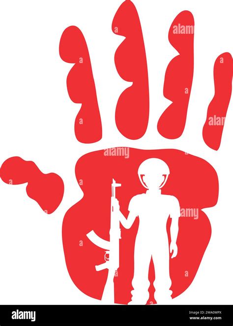 red hand day isolated Stock Vector Image & Art - Alamy