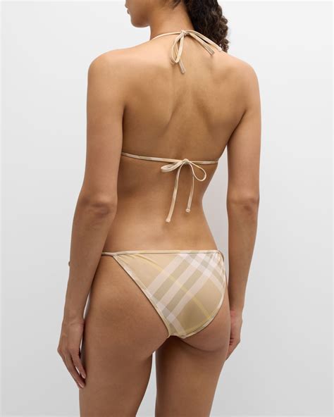 Burberry Signature Check Triangle Bikini Top Neiman Marcus