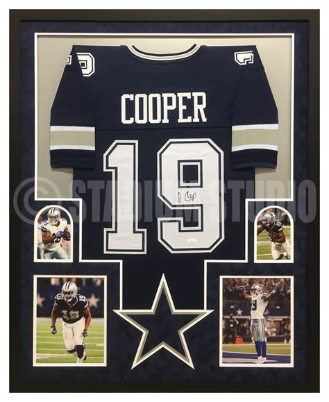 Amari Cooper Autographed Framed Cowboys Navy Jersey The Stadium Studio