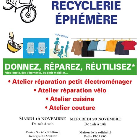 Semaine Européenne de la Réduction des Déchets Recyclerie éphémère