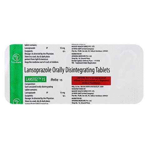 Lanstez 15 Tablet 10s Price Uses Side Effects Netmeds