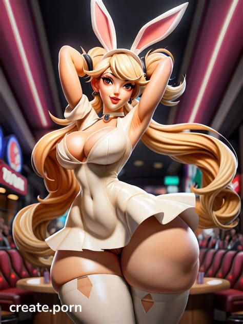 Waist Shot Cleavage Bunny Costume Hentai AI Porn