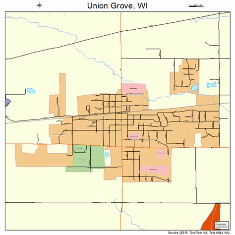 Union Grove Wisconsin Street Map 5581775