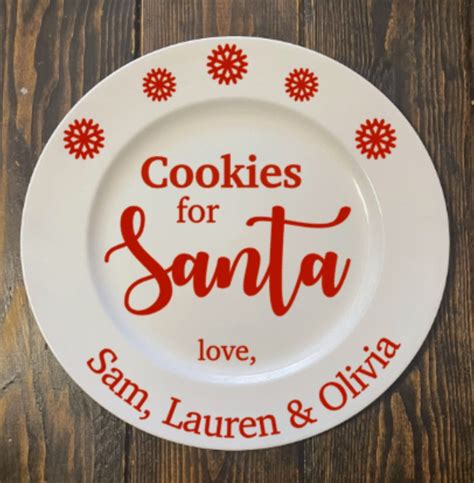 Cookies For Santa Plate Treats For Santa Charger Christmas Plate