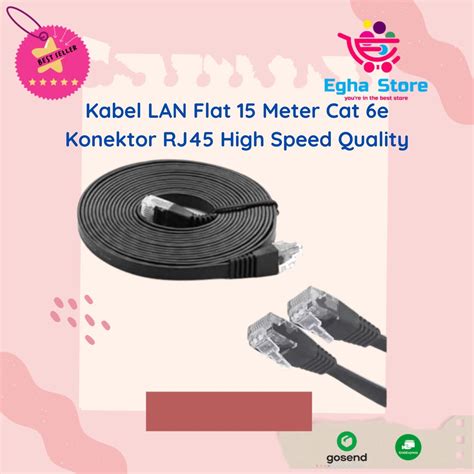 Jual Kabel Lan Flat Meter Cat E Rj Gigabit Ethernet Cat E Cable