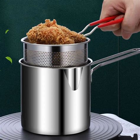 Кухонная фритюрница с сетчатым фильтром из нержавеющей стали | AliExpress