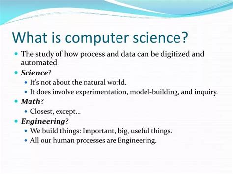 Ppt What Is Computer Science Powerpoint Presentation Free Download