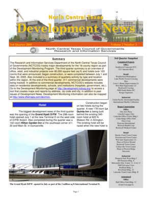 Fillable Online Nctcog Dst Tx Development News Nctcog Dst Tx Fax