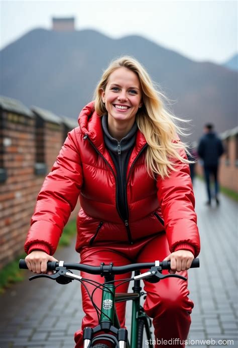 Blonde Rider Along The Great Wall Stable Diffusion Online