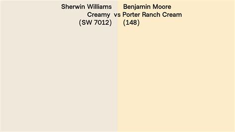 Sherwin Williams Creamy SW 7012 Vs Benjamin Moore Porter Ranch Cream