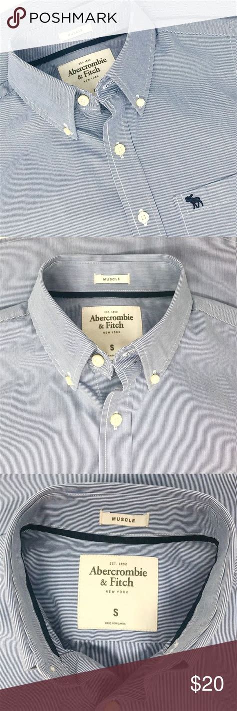 Abercrombie And Fitch L S Muscle Fit Button Down Sm Casual Shirts For