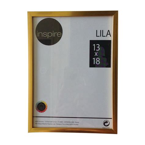 Κορνίζα INSPIRE Lila Π13 x Υ18cm χρυσή pvc