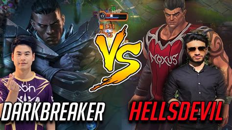 Darkbreaker Lucian Vs Hellsdevilwildrift Darius 😲 Wild Rift Youtuber