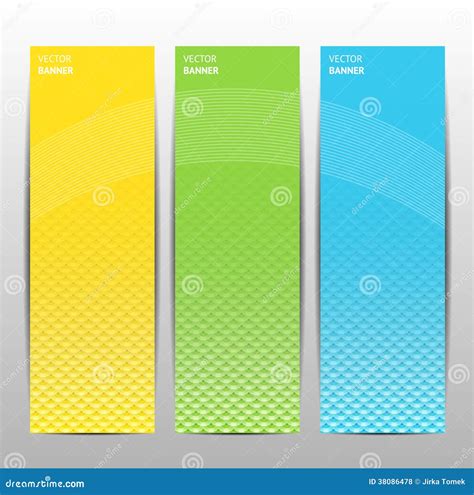 Set Of Three Abstract Banners Stock Vector Illustration Of Border