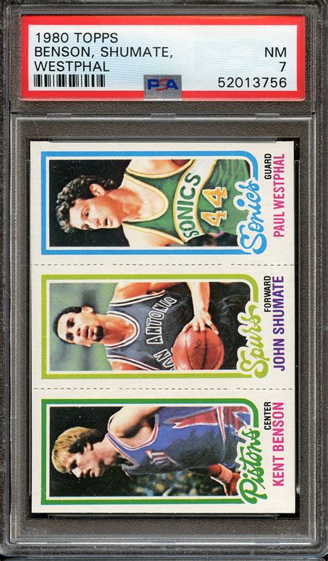 Lot Detail Topps Benson Shumate Westphal Psa Nm