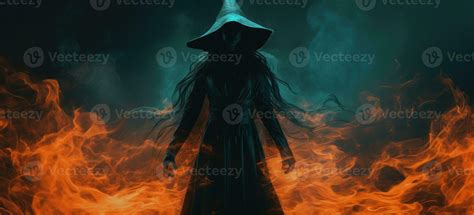 Halloween background with witch 26603711 Stock Photo at Vecteezy