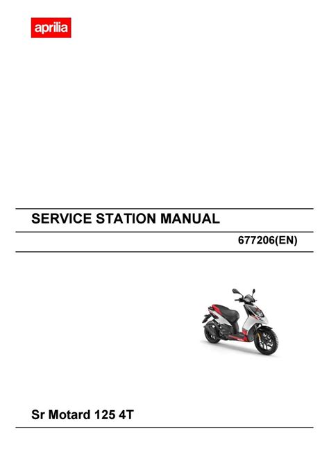 Aprilia Sr Motard 125 4t Workshop Repair Service Manual By