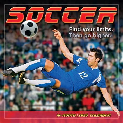 Soccer 2025 Wall Calendar - Calendars.com