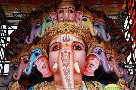 Image Of Closeup Of Sri Dwadashaditya Maha Ganapathi Idol In