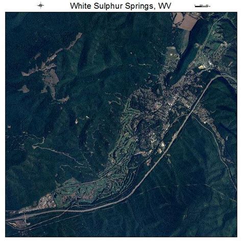 Aerial Photography Map of White Sulphur Springs, WV West Virginia