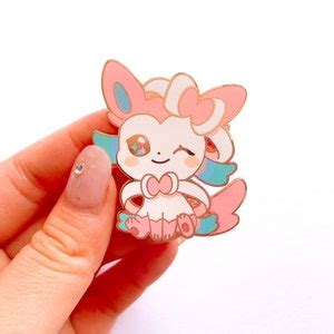 Moving Fidget Toy Sylveon Pin Wagging Tail Pokemon Etsy