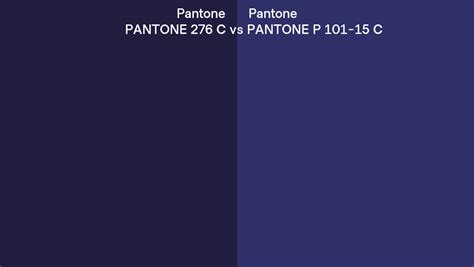 Pantone 276 C vs PANTONE P 101-15 C side by side comparison