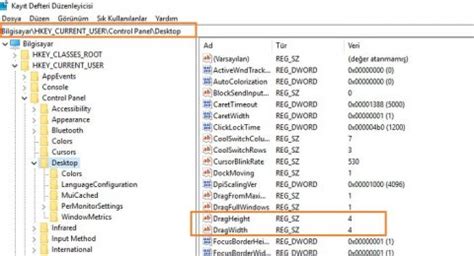 Windows sürükle bırak özelliğini devre dışı bırakma Sistem ve Ağ