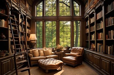 Premium Photo | Home Library Design Ideas Interior Design