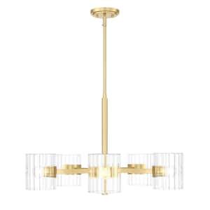 Oukaning In Light Color Integrated Led Gold Modern Crystal