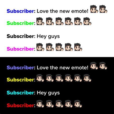 Black Hair Guy Twitch Emotes For Streaming Wave Love Rage HYPE Etsy