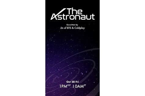 Btsのjin 初ソロ曲「the Astronaut」にコールドプレイが参加 全世界で高まる期待 Encount 2