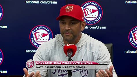 Davey Martinez Following The Nats Loss To The Red Sox Youtube