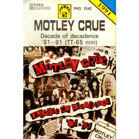 Motley Crue Decade Of Decadence 81 91 1991 Cassette Discogs