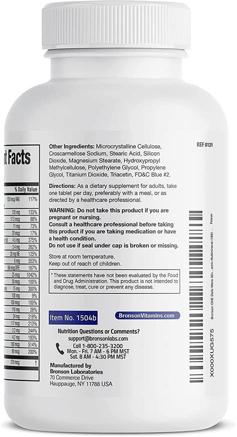 Bronson One Daily Mens Complete Multivitamin Multimineral Tablets