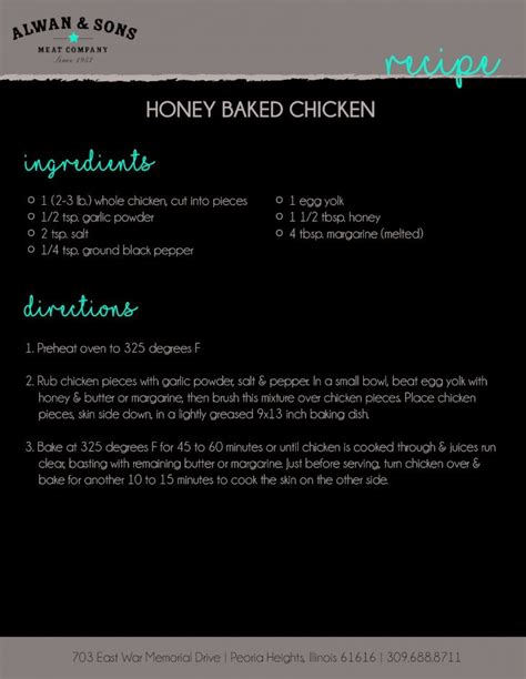 PDF Honey Baked Chicken Alwan And Sons HONEY BAKED CHICKEN 1 2