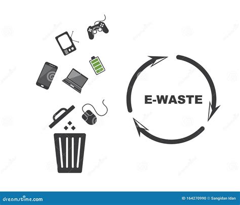 Electronic Waste Illustration Vector Icon Stock Vector Illustration