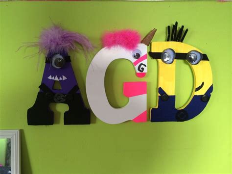 Despicable Me Inspired Sorority Letters AGD For Alpha Gamma Delta