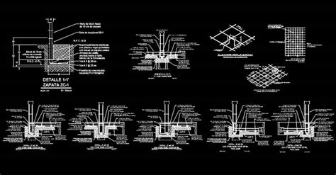 Detalle De Losa De Cimentacion Dwgdibujo De Autocad Ciment Eroppa