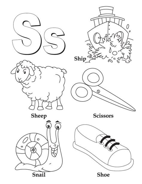 S Sound Coloring Pages Download And Print For Free