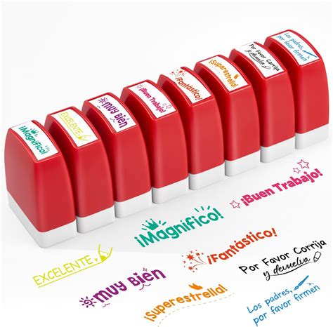 Amazon Chivertion 8 Pcs Teacher Stamps For Classroom Self Inking