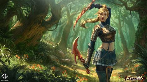 Fantasy Girl Green Girl Deiv Calviz Forest Fantasy Luminos Hd