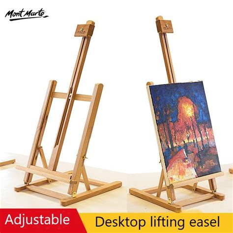 Mont Marte Traditional Tabletop Easel Beech Wood Adjustable H Frame