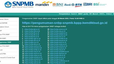 39 Link Mirror Pengumuman Snbp 2023 Beserta Cara Cek Hasilnya Lengkap